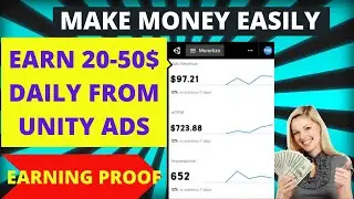 Earn upto 100$ daily from unity ads self click app || as all app best app for id changing || 
