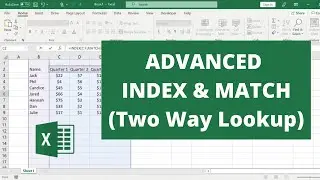 Two Way Lookup Formula Using INDEX & MATCH