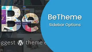 Betheme Tutorial #4 Sidebar Option | How to customize Betheme Sidebar Layout