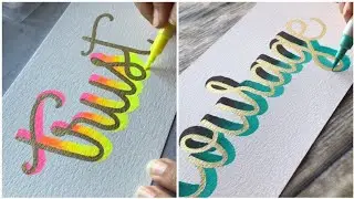 Satisfying calligraphy and lettering with pen and marker ▶️2