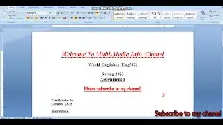 ENG 506 Assignment 1 solution spring 2023 || Eng 506 correct assignment 1 solution 2023 ||