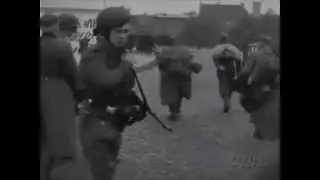 Американские войска и пленные немцы 1945 г.