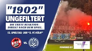 1. FC Köln U21 vs. MSV Duisburg 1:1 | UNGEFILTERT | 1. Reaktion mit Sven Lesser & Piet Ahrens