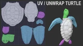 UV / Unwrap Carey Turtle using Zbrush 4R8   - Part 03