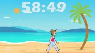 1 hour walk with timer ⌛ nd background music 🎶