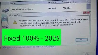 Fixed: Windows cannot be installed to this hard disk space.