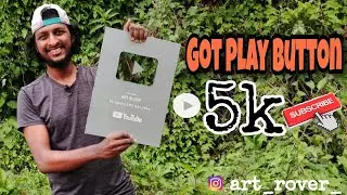 How to make realistic SILVER PLAY BUTTON | craft section 