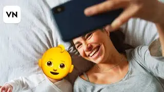 How to hide moving face with emoji on vn video editor