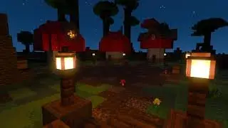 Minecraft RTX Ray Tracing Snow Town and Forest Village