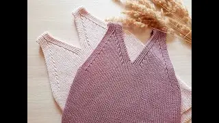 Knitted tank top, detailed MK.