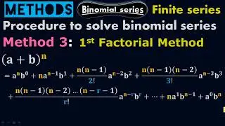 How to solve a binomial series? | Advanced Calculus | Discrete Mathematics | by #Moein