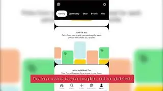 Business account on Pinterest