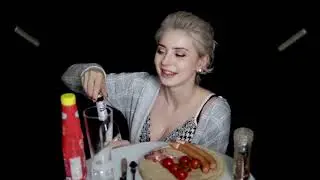 ASMR | It's just the two of us eating together. Okay? Sausage + Beer