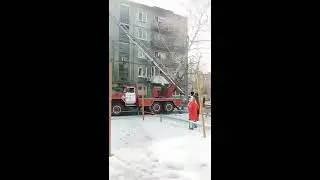Пожар.  Ускаман, Казахстан 24,03,2019