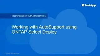 Working with AutoSupport in ONTAP Select Deploy