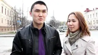 Томские студенты Буян и Жаргана поздравляют с 9 мая