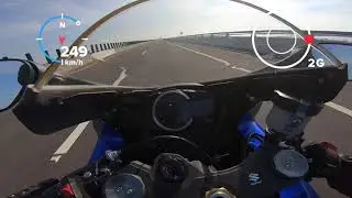 Brutal Suzuki gsxr750 top speed run (GPS)