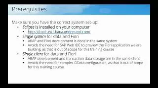 Build Fiori Apps Using ABAP RESTful Programming Prerequisites for participation