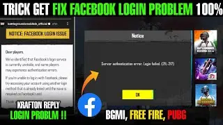 Trick Get Fix Facebook Login Problem 100% | How To Solve Facebook Login Problam In bgmi pubg