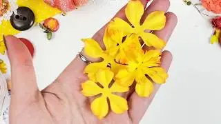 Пышный цветок из фоамирана 🌼 Делаю декор для осенней заколки (Часть 2). Foamiran flower DIY