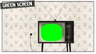 OLD RETRO 70's 80's TV TELEVISION SET | FREE GREEN SCREEN ANIMATION GRAPHICS [CCM]