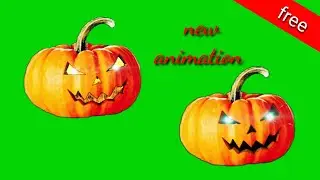 Magic Pumpkins HALLOWEEN GREEN SCREEN animation 