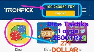Tronpick saytida kuniga 70 tronda 1 oyga 2600 tron 100 % Vedio davomida