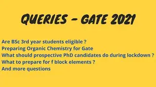 GATE 2021 -  Queries and Doubts ( Are BSc 3rd year candidates eligible and more )