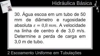 2.30 Escoamento Uniforme em Tubulações
