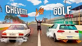 RACHA de GOLF GTI MK7 vs CHEVETTE TURBO valendo CHURRASCO ‹ PORTUGA ›