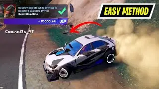 How to EASILY Destroy objects while drifting or boosting in a Nitro Drifter Fortnite
