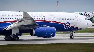 (4K) RCAF CC-330 Husky Landing at Vancouver Airport (YVR)