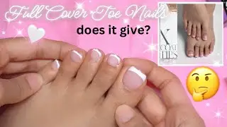 trying Full Cover Toe Nails from BTARTBOX XCOATTIPS French Tips Nails | diy gel toes at home