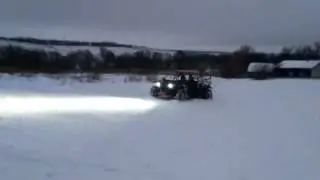Самодельный багги зимой на лыжах