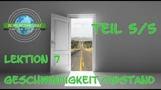 Theorieunterricht Fahrschule Lektion 7 -  Teil 5/5 Geschwindigkeit/Abstand