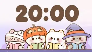 20 Minute Timer for classroom 🐱 Halloween Study Focus Music