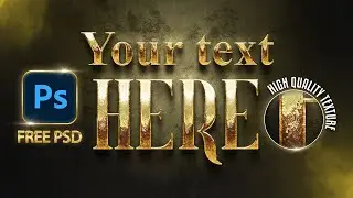 Rusty Gold Effect Mockup FREE PSD Text Effect Template - FSE 