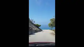 Lefkada Gialos Beach September 2016 drive down 2