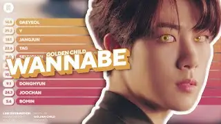 Golden Child - WANNABE Line Distribution (Color Coded)