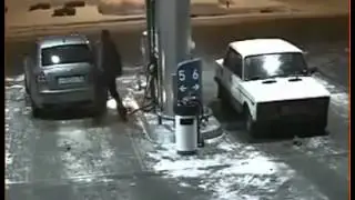 كيف يتم اطفاء النار في محطة البنزين؟؟!!