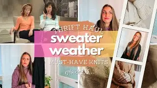 HUGE Thrift Haul Try-On | Cozy Sweaters for Fall & Winter | Handmade Finds & Must-Have Knits | Looks