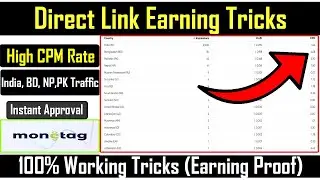 Monetag High CPM Trick Live Proof | Monetag ad Network Direct Link Earning । Monetag Earning Trick