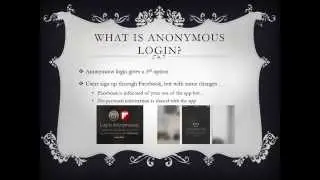 Facebook Anonymous Login