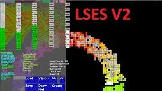 LSES V2: Large Scale Evolution Simulator V2 with MULTI-THREADING + SPECIES