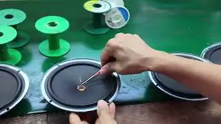 Speaker Factory Production Line | Full Process: Magnet Glue, Voice Coil, Wiring & Testing