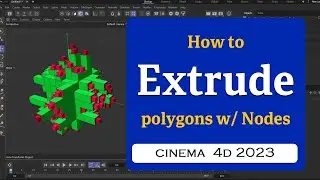 How to Extrude random polygons using the Node System in Cinema 4D 2023 @MaxonVFX ​