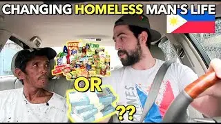 PART 1: HELPING a REAL Filipino HOMELESS Garbage Man 🇵🇭 PERA or PAGKAIN?