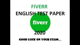 Fiverr English Test Paper 2020