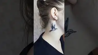 птичка на шее #tattooartist #tattoo #tattooideas