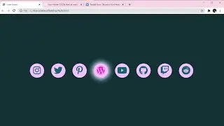 Social media icons animation CSS